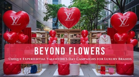 Luxurious Valentine's pop-up boutique with elegant decor and personalized gift stations