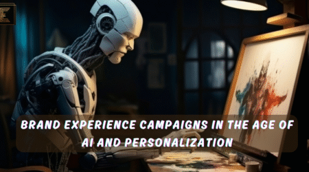 Interactive brand experience using AI-powered personalization and immersive digital design at a modern event